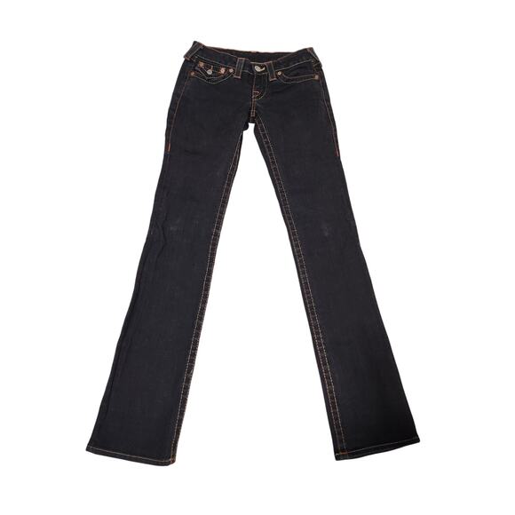 True Religion Billy Cut Flap Black Jeans - Women's Size 26 - Picture 2 of 10